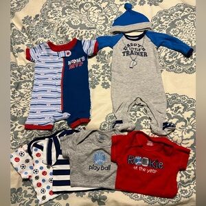 Sports Themed Baby Outfits Size Newborn / 0-3 Months